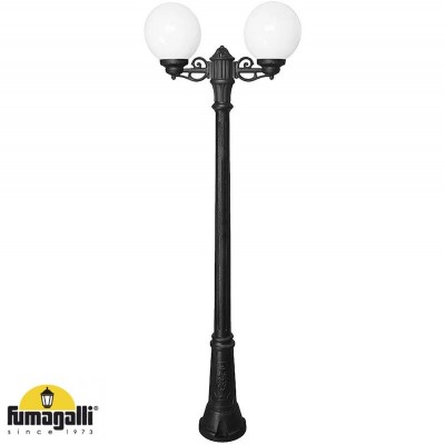 Φωτιστικό Κολώνα 2m με Λάμπες LED 2x8.5W 1938lm CCT Ρητίνης Μαύρο IP55 Fumagalli Globe G250 2L Φωτιστικό Κολώνα 2m με Λάμπες LED 2x8.5W 1938lm CCT Ρητίνης Μαύρο IP55 Fumagalli Globe G250 2L